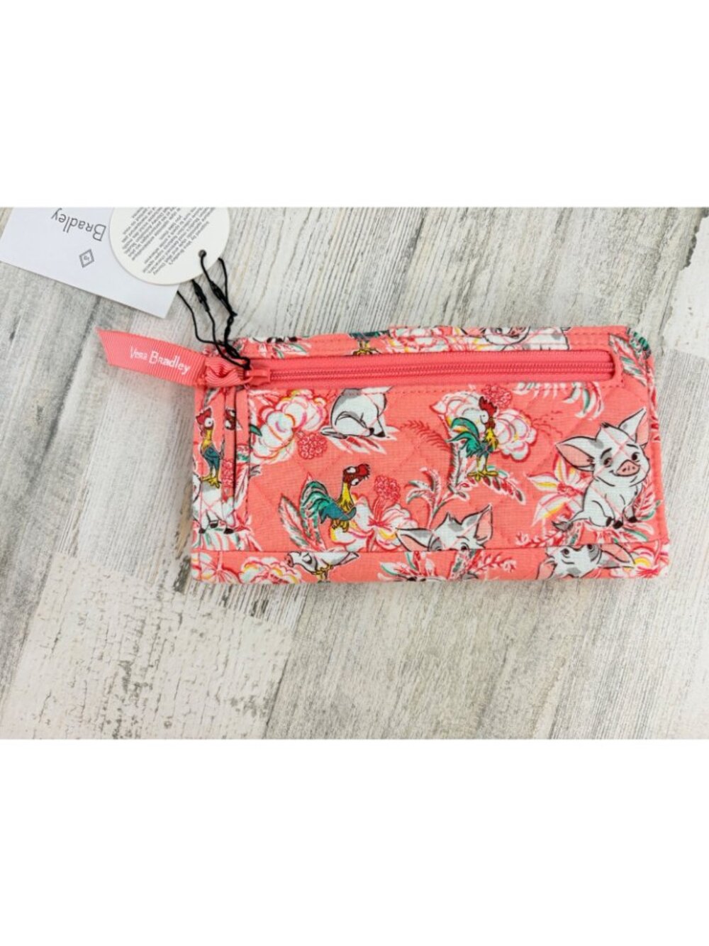 Vera Bradley Disney Moana Pua Hei Hei RFID Finley Wallet NWT - Picture 5 of 9